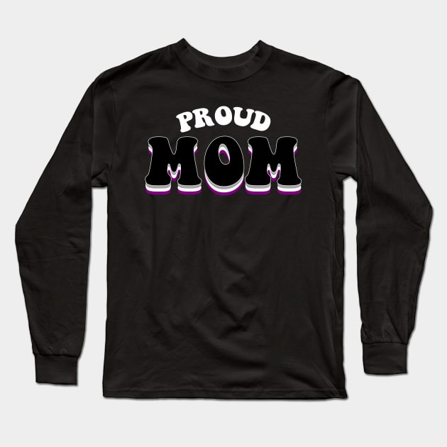 Proud Mom Asexual Pride Long Sleeve T-Shirt by mia_me